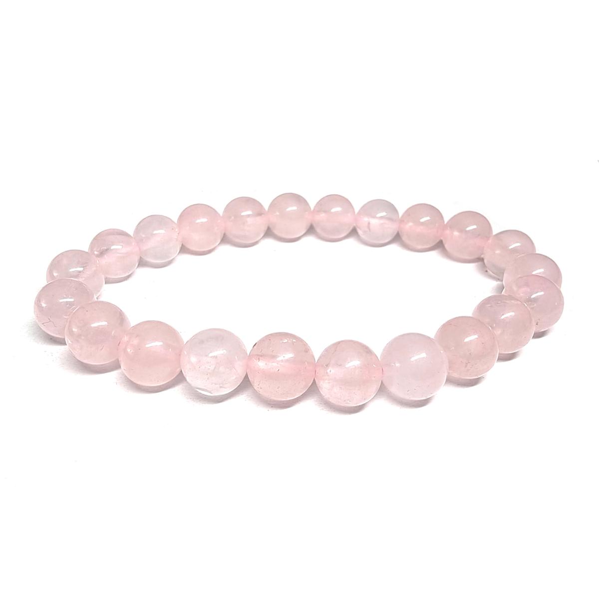 Quartz Rose – Bracelet Boule