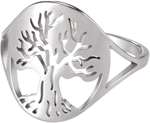 Bague Arbre de Vie - Acier Inoxidable